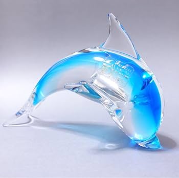 Amazon.co.jp: イタリア ムラーノガラス イルカ 置物 Murano